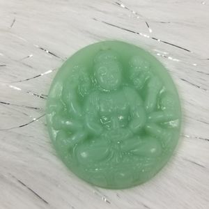 Guanyin Carved Aventurine Gemstone Pendant/Charm